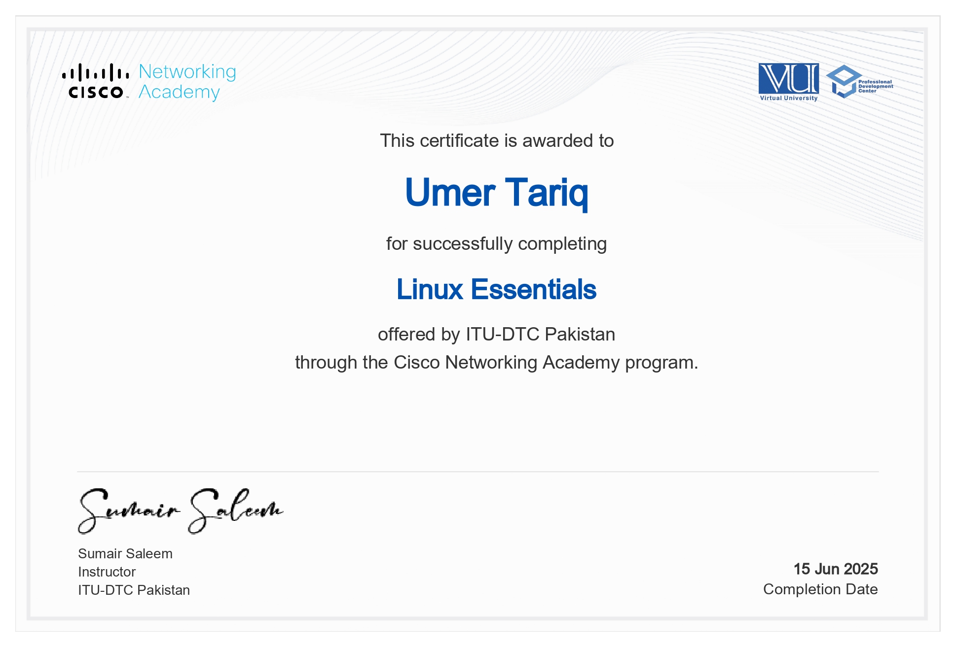 Linux Essentials certificate
